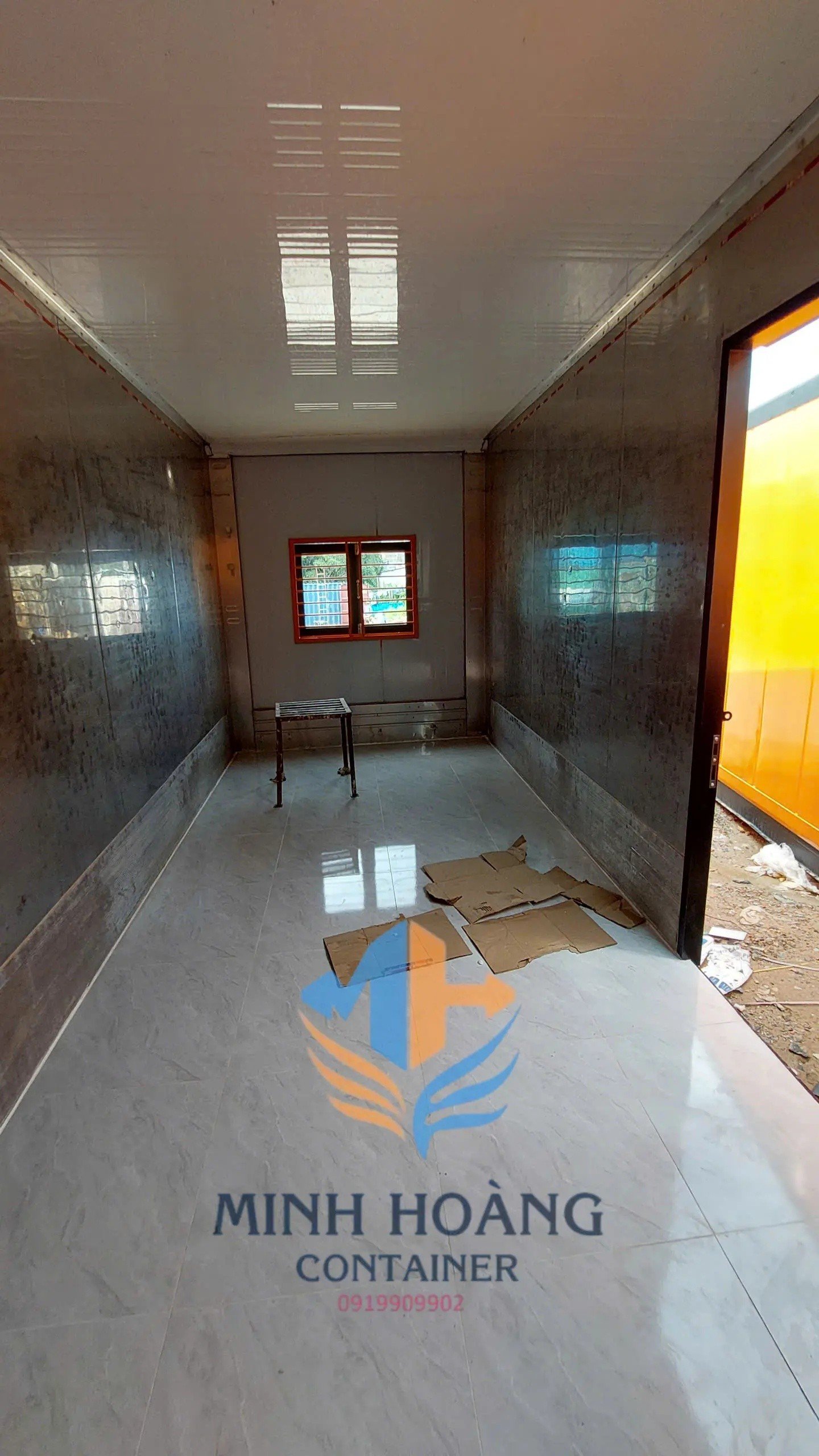 Container Văn Phòng 20 Feet Cam Viền Đen Vỏ Lạnh Mẫu 2